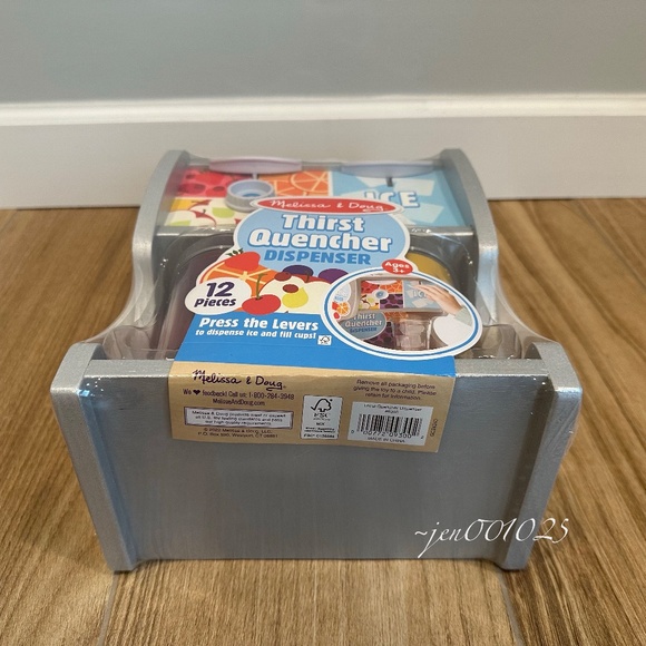 Melissa & Doug Thirst Quencher Wooden Drink Dispenser Pretend Play Set - Picture 11 of 12